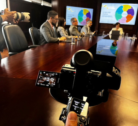 Cámara profesional y equipo la7em