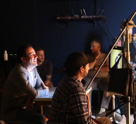 Detrás de cámaras en el estudio la7em